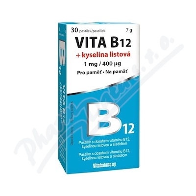 Vita B12+kyselina listová 1mg/400mcg tbl.30