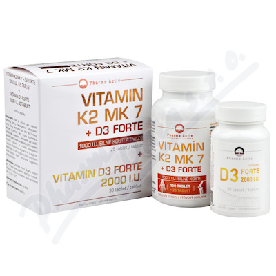 Vit.K2 MK7+D3 For.tbl.125+Vit.D3 For.2000I.U.tbl30