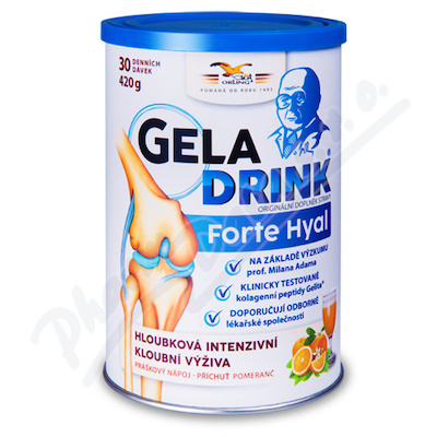 Geladrink FORTE HYAL práškový nápoj pomeranč 420g