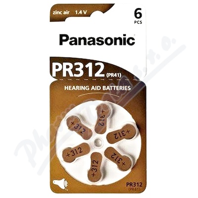 Panasonic PR312(PR41) baterie do naslouchadel 6ks