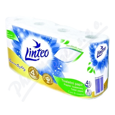 Linteo Toaletní papír  4vrstvý Bílý 8rolí