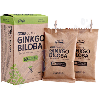 Vitar Ginkgo biloba 60mg+DMAE+vit.B6 EKO cps.60