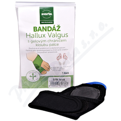 svorto 028 Band.Hallux Valg.gel.chr.palce S/M levá
