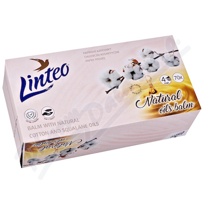 Linteo Papírové kapes.4vrstvé 70ks BOX balz+olej