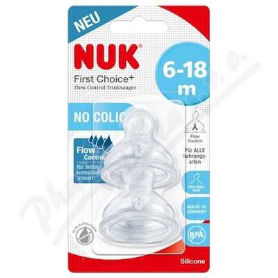 NUK FC+ savička Flow Control 6-18m 2ks 721334