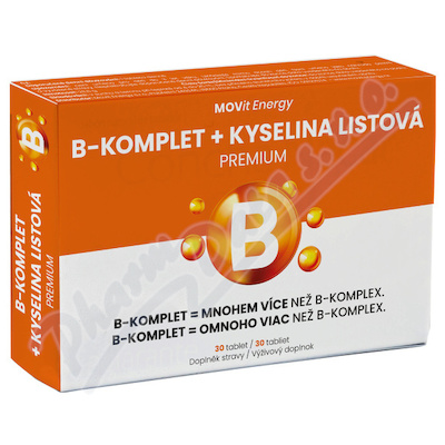 MOVit B-Komplet+Kyselina listová PREMIUM tbl.30