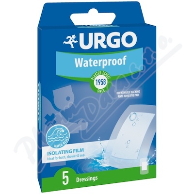 URGO WATERPROOF Voděodolná náplast 10x6cm 5ks NOVÁ