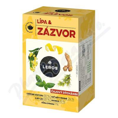 LEROS Čajový dýchánek lípa&zázvor 20x2g