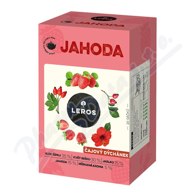 LEROS Čajový dýchánek jahoda 20x2g