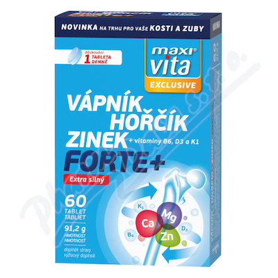 Maxi Vita Exclus.Vápník+Hořčík+Zinek Forte+ tbl.60