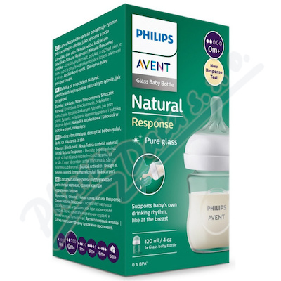 Philips AVENT Láhev Natural Response sklo120ml 0m+