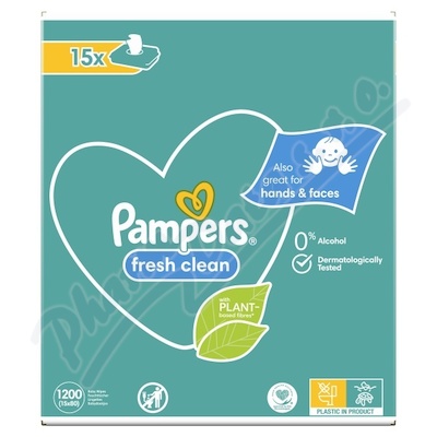 Pampers Fresh&Clean čistící ubrousky 15x80ks