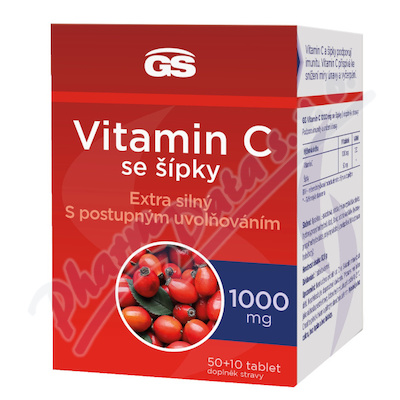 GS Vitamin C 1000mg se šípky tbl.50+10