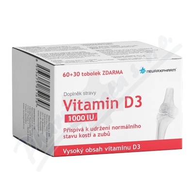 Vitamin D3 1000IU tob.60+30 ZDARMA