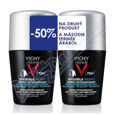 VICHY HOMME Invisible Resist detranspirant 2x50ml