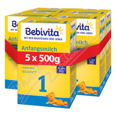 Bebivita 1 mléčná kojenecká výživa 0+m 5x500g