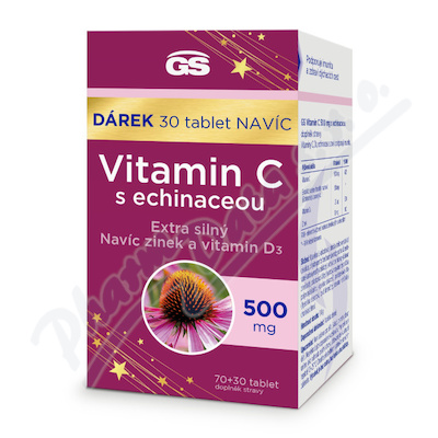 GS Vitamin C500mg s echinaceou tbl.70+30 dárek