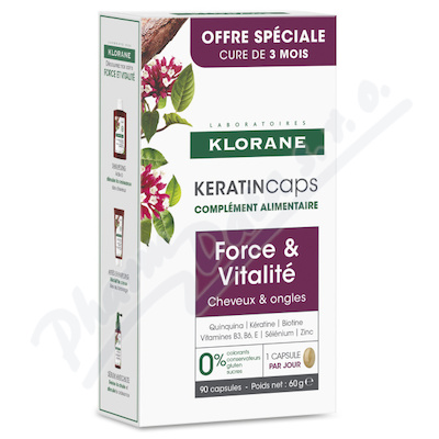 KLORANE Keratincaps Síla a vitalita cps.90