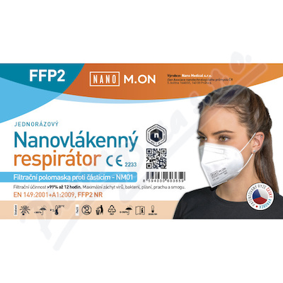 NANO M.ON nanovlákenný respirátor FFP2 bílý 1ks