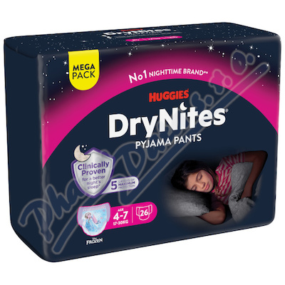 DryNites natah.kalh.dív.MEGA 4-7let/17-30kg/26ks