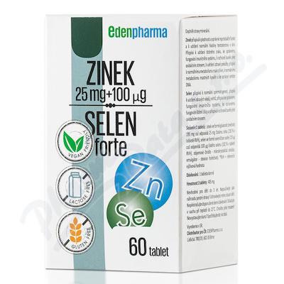 Edenpharma Zinek Selen forte tbl.60