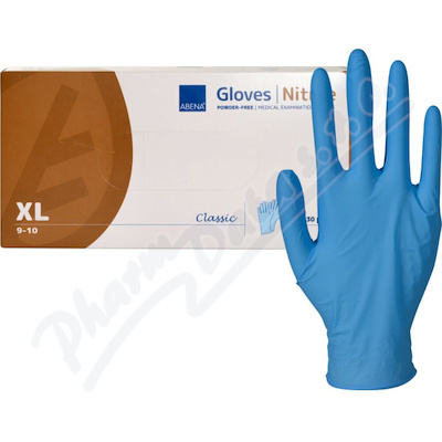ABENA Rukavice vyš.Nitril Clas.XL nepud.modré 30ks