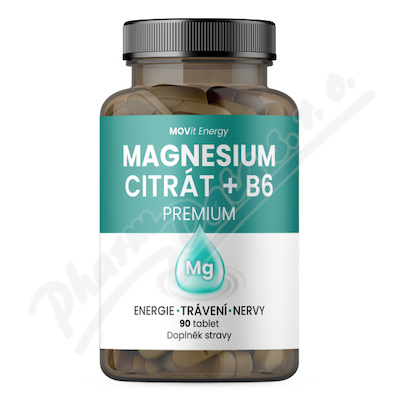 MOVit MAGNESIUM CITRÁT + B6 PREMIUM tbl.90