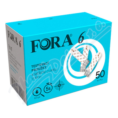 FORA 6 Testovací proužky ke glukometrům 50ks