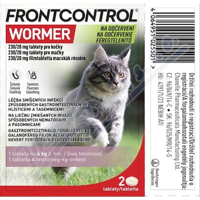 Frontcontrol Wormer 230/20mg pro kočky tbl.2