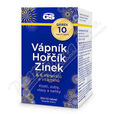 GS Vápník Hořčík Zinek tbl.130+10 dárek