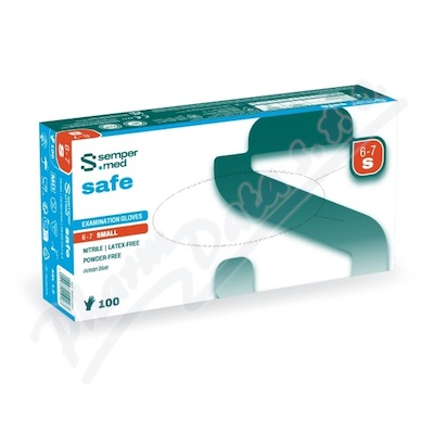 Rukavice vyš.Sempermed Safe Nitrile nepudr.S/100ks