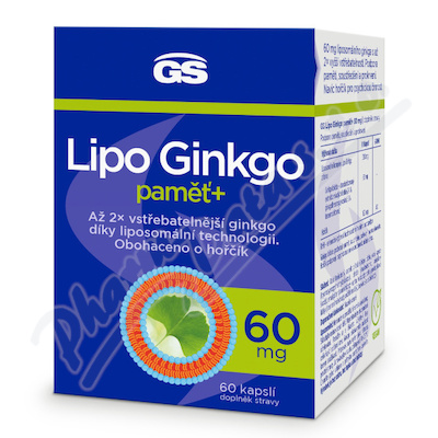 GS Lipo Ginkgo paměť+ 60mg cps.60