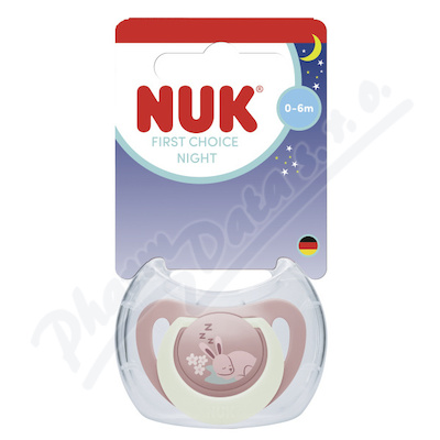 NUK First Choice Night dudlík 0-6m 1ks mix barev