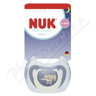 NUK First Choice Night dudlík 6-18m 1ks mix barev