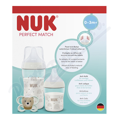 NUK Perfect Match kojen.lahve a dudlík set 0-3+m