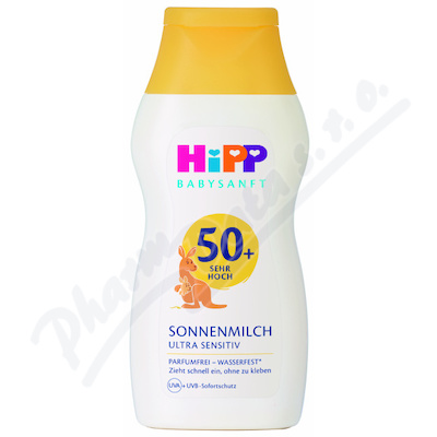 HiPP BabySANFT opalovací mléko SPF50+ 200ml