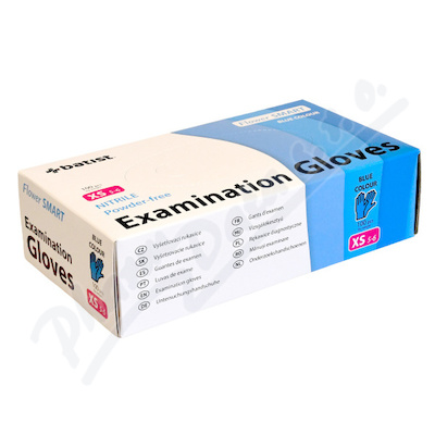 FLOWER SMART rukavice nitril.nepudr.modré XS 100ks