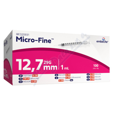 Embecta Micro-Fine U-100 inz.střík.12.7mm 1ml100ks