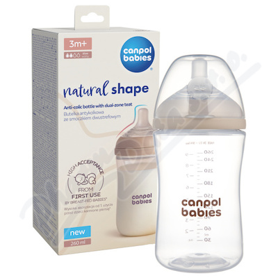 Canpol babies Lahev antikol.NATURAL SHAPE 260ml