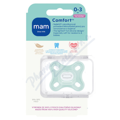 MAM Dudlík Comfort box 0-3m mátový 1ks