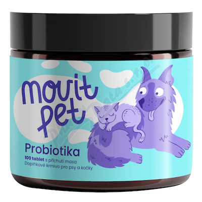 MOVit PET Probiotika pro psy a kočky maso tbl.100