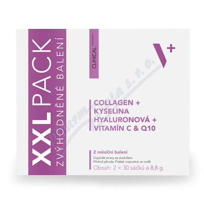 Clinical Collagen+k.Hyal.+vit.C&Q10 jahoda 60x8.8g